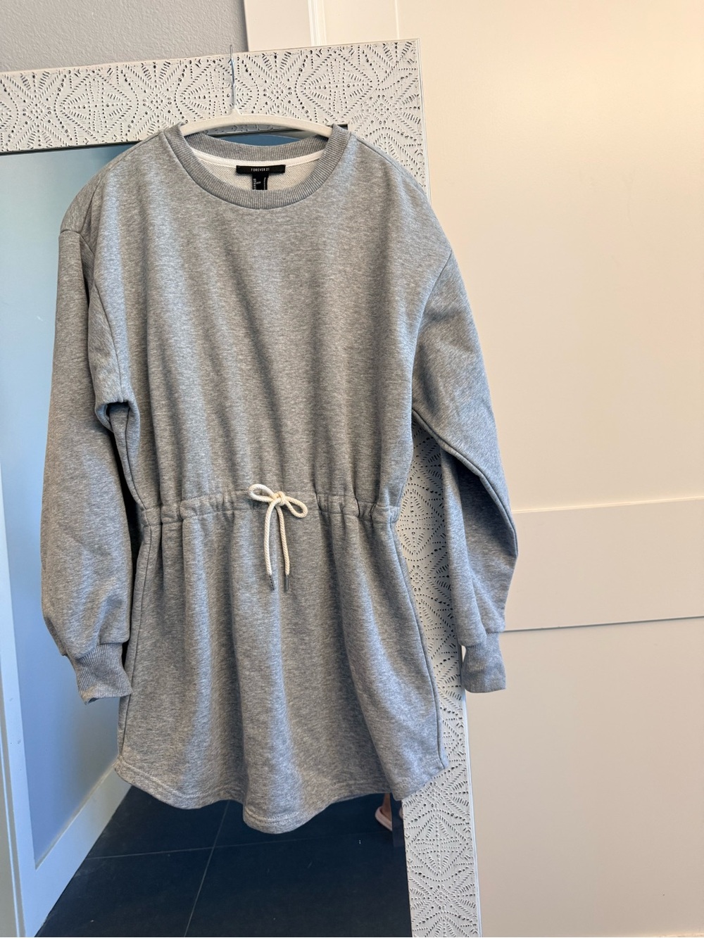 Forever 21 Heather Gray Crewneck Sweat Dress